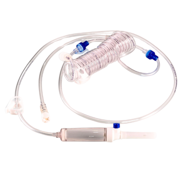 EXTENSOR ESPIRALADO DE UMA VIA COM 2 VÁLVULAR ANTIRREFLUXO 