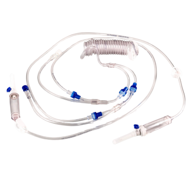 EXTENSOR ESPIRALADO DE DUAS VIAS COM 4 VÁLVULAR ANTIRREFLUXO 