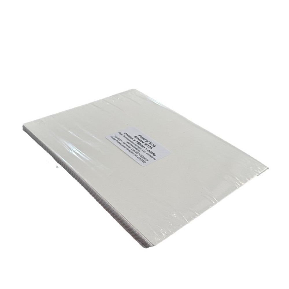 PAPEL ECG BIOCARE IE 12A - 210mm x 150mm x 200 Folhas