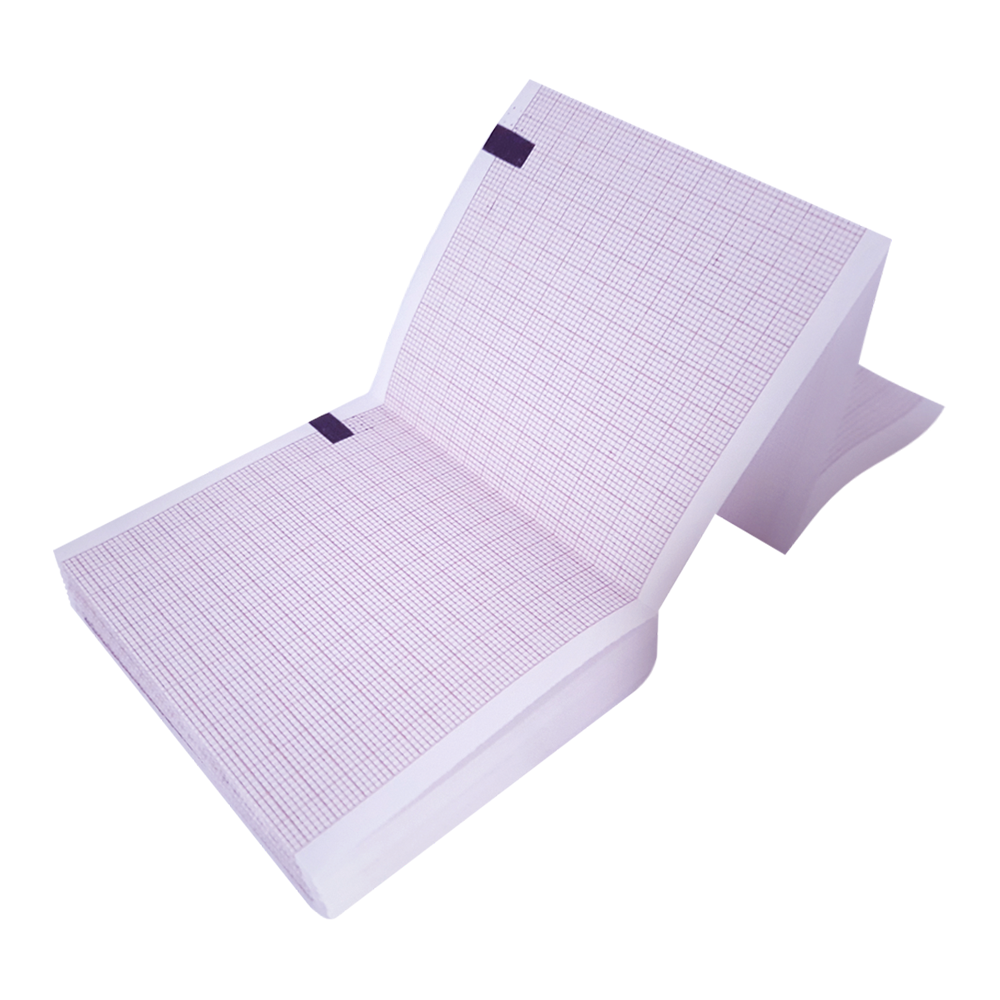 PAPEL PARA ECG SCHILLER AT101 - 80mm X 70mm X 300 Folhas 