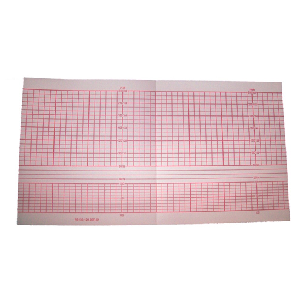 PAPEL PARA CARDIOTOCÓGRAFO BISTOS BT-300 - 130 X 120 X 200 Folhas 