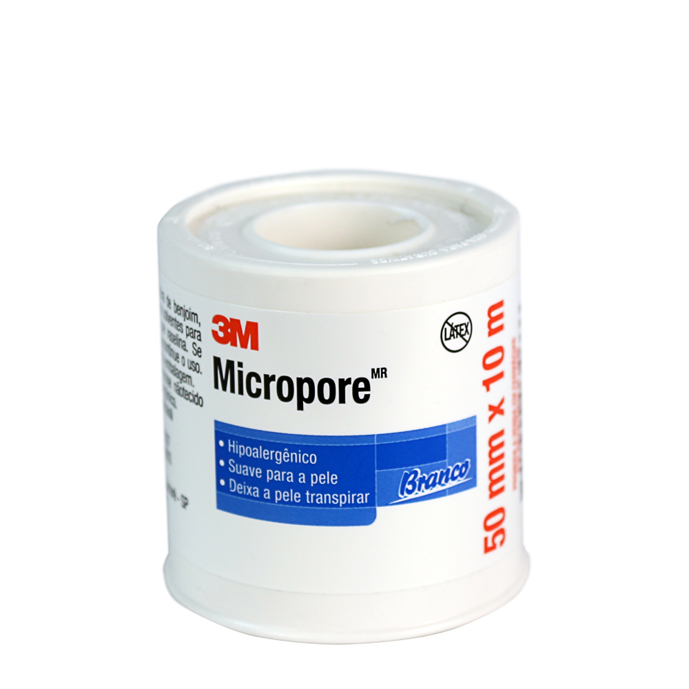 FITA MICROPORE HIPOALERGÊNICA 3M (50MMX10M) BRANCA