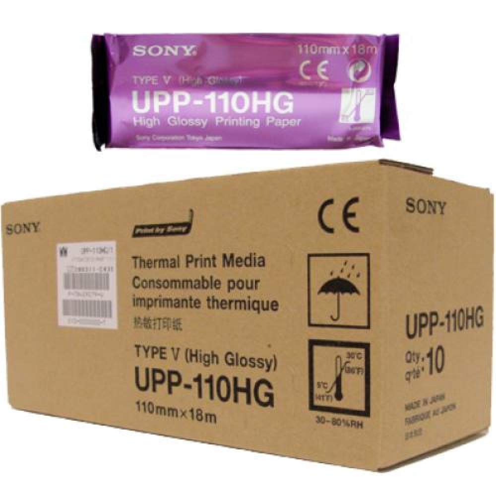 PAPEL PARA ULTRASSOM SONY UPP-110HG CAIXA C/10 UNIDADES